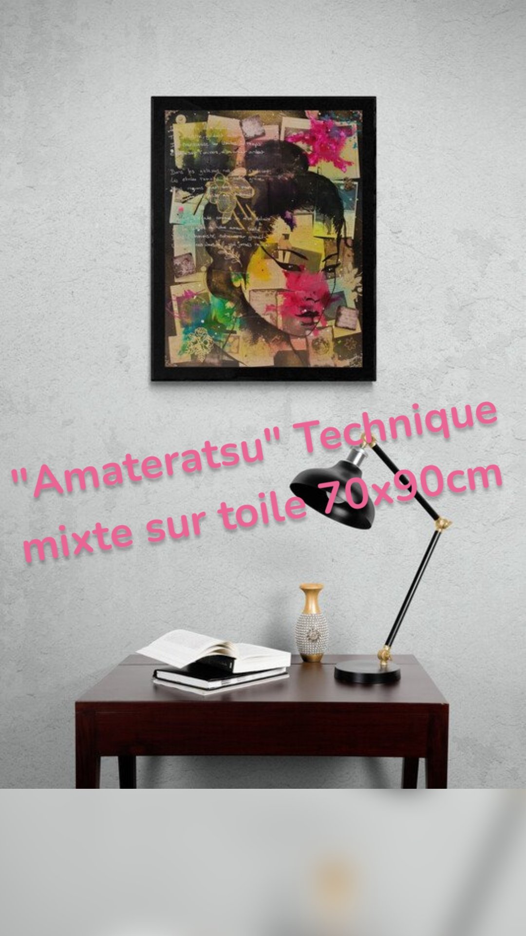 "Amateratsu" Technique mixte sur toile 70x90cm