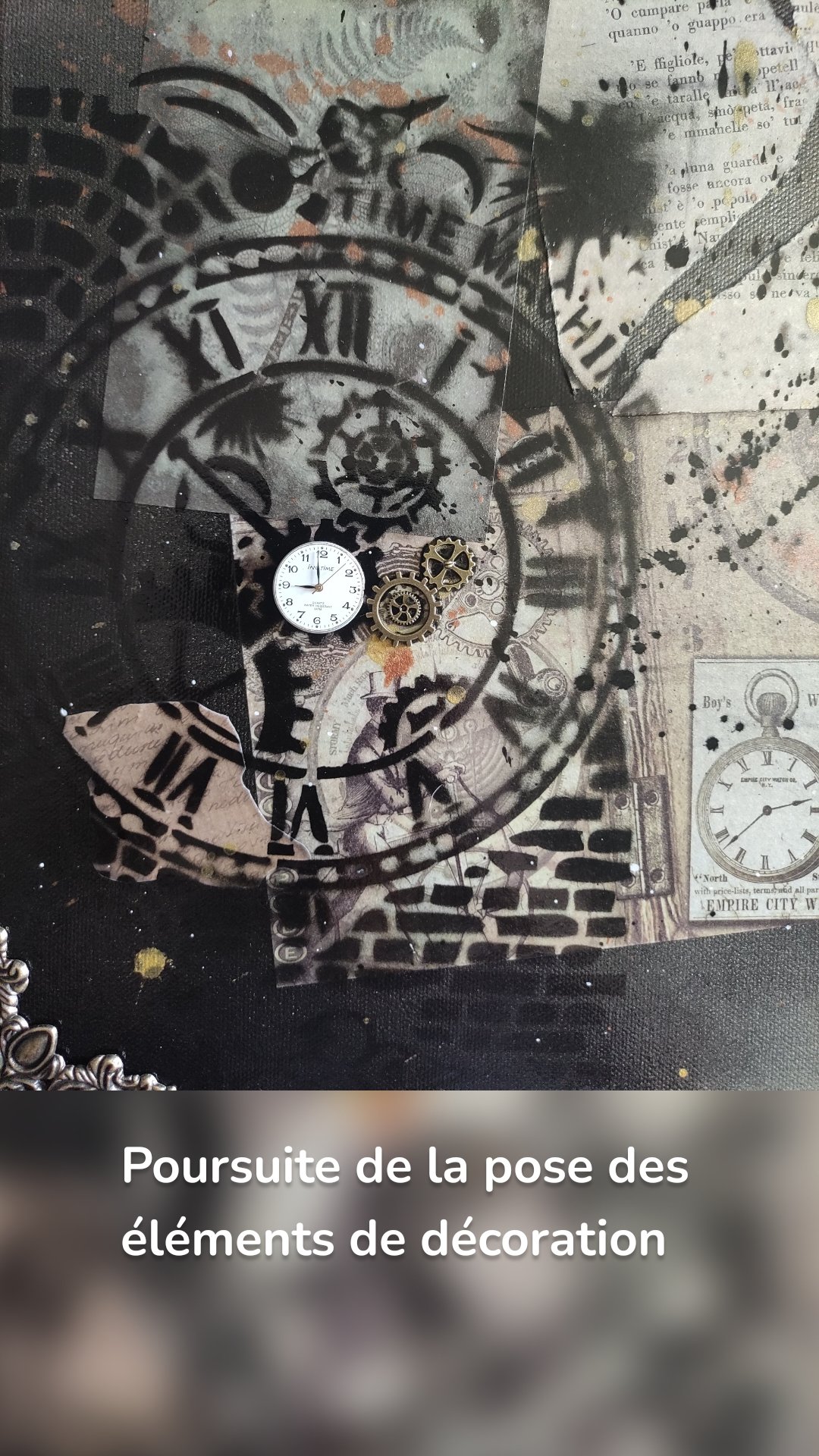 Poursuite de la pose des éléments de décoration 