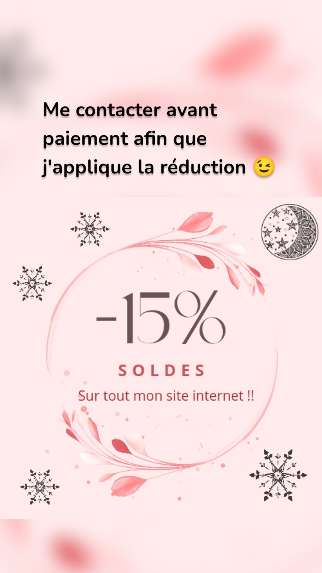 Me contacter avant paiement afin que j'applique la réduction 😉