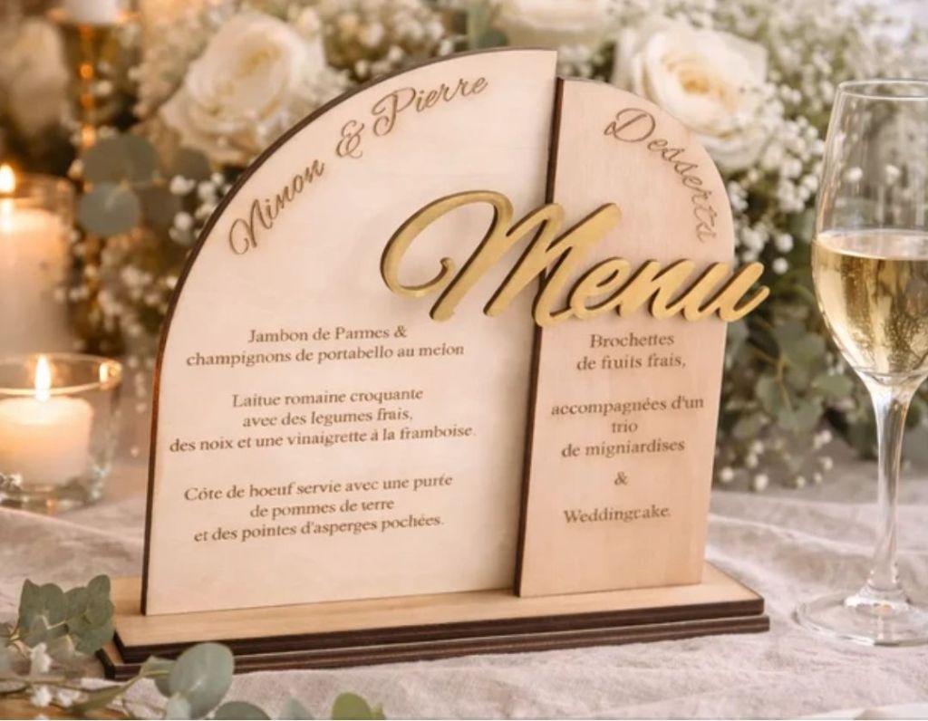 Menu pour table